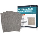 Ag Silver Calcium Alginate Wound Dressing Pades, 4 "x4" Patch, 10 Individual Pack, Soft Silver Dressings for Wound Care, Gentle Alsorbent Dressing, Non Stick Gauze Pads for Wounds