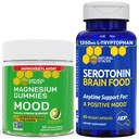STACK NATURAL Mood Magnesium Citrate Gummies + Serotonin Bomble Food - Positif Mood & Stress Dukungan - 90 Pieces