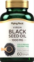 Piping Rock Black Beneed Oil Softgel Capsules 124; 10000mg 124; 60 Pil:
