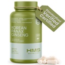 Red Panax Ginseng 2000mg 120 Vegan Capsules Super Power Extract NSF Suplemen bersertifikat, High Ginsenosides Support Energy, Stamina, Performance and Clarity
