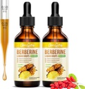 (2 Kemasan) Suplemen Berbersine, 1500mg Cairan Berberin Organik Drops dengan Cinnamon Ceylon, Bitter Melon - Supports Imune dan Metabolisme, Vegan, Pineapple Flavor-2 FL Oz