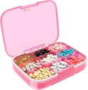 Restree Large Pill Organizer, Moiffect Providence & Waterproof Travel Pill Case, Portable Medication Box dengan Penyesuaian Penyesuaian untuk Persediaan Vitamin Minyak Ikan dan Daily Pil 9 Kompartemen (Pink)