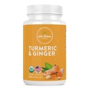 Turmeric & Ginger Capsules 1000mg 124; Organic Herbal Supplement: 124; 120 Kapsul