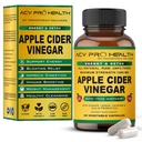 ACV Pro Apple Cider Capsules Certified Organik dengan Sel ACV Pil Detox Cleanse Acid Reflux Supplemen Ginger Root Cayenne Pepper Pounder