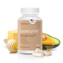 Houston Enzymes - Lypazyme Lipase Digetical Enzymes for Women and Men -120 Capsules - 3 Enzyme Blend for Complete Breakdown of Triglyceride Fats, Enzyme for Ditrabuble of High- Fat Meals & Fish Oil