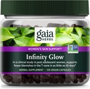 Gaia Herbs Infinity Glow - Women 's Skin Supplement - Skin Care for Women with Green Tea, EGCGG, Reishi Mushroom, Popanox Ppearmint & Spearmint - 120 Vegan Capsules (30- Day Suply)