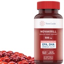 Novakrill Krill Oil Omega 3 Tambahan - 100mg Softgeels dengan EPA, DHA, Astaxanthin - Tidak ada Fishy Aftertaste - Mudah untuk Swallow Antartika Krill Oil - 60 Liquid Capsules