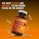 Optimo Turbo Boost Stacker - Maksimalkan Testosteron Anda dengan Dukungan Testosteron Overdrive dan DHEA + Bioperin