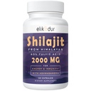2000 MG Shilajit Suplemen, Shilajit Resin Organik, Shilajit Capsules, 100% Pure Shilajit dengan 85 + Trace Mineral & 60% Fulvic Acid, Boost Energy & Imuniunity, Vegetarian, 60 Capsules