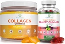 Purify Life Marine Collagen & Vegan Collagen Bundle, Gummies Vitamin for Hair Skin and Nails Health (90 Chews), Pore Reducer & Elasticity, Ganti Kapsul, Pil