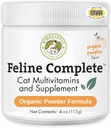 Whiolistic Pet Organics Farine Complete Organic Pumpkin - 4 Oz - Multivitamin & Probiotic Powder for Cats - Natural Cat Food & Digetical Support