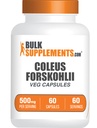 BulkSuplements.com Coleus Forskohlii Extract Capsules - Forskolin Sules, Forskola - Suplemen Herbal, Gluten Bebas, 1 Capsule per Serving, 60 Kapsul (Paket 1)