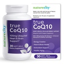NaturreCity True- CoQ10 Ubiquinol 100mg Sangat Absorbable dan Stabulisasi Kaneka QH CoQ10 Heart, Otak dan Cellular Energi Supplemen - (30 Soft Gels) Aktif CoQ10 sebagai Ubiquinol