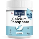 Freeda Calcium Posfat Powder - Kosher Mineral Suplement for Bone & Joint Health in Men, Women, Dogs & Cats - Bone Power Powder with Calcium and Phosphorus - No Vitamin D - Made in USA, 16oz