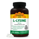 Negara Hidup L- Lysine 500mg dengan B-6, Mendukung Kesehatan Imune, Promotes Collagen Renewal di Lips dan Mouth, 250 Vegan Kapsul, Disertifikasi Gluten Bebas, Sertifikasi Vegan