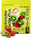 Electrolytes Powder Plus (50 Pelayan), 0 Calorie Keto, 0 Sugar, No Maltodextrin, 1000mg Potasium, 120mg Calcium, 120 mg Magnesium, Hidration Powder (50 Culders, Strawberry Kiwi)