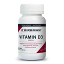Kirkman - Vitamin D3 1000 IU - 120 Capsules - Support Immune Health - helping build Strong Bones - hypoallergenic