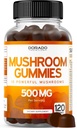 Mushroom Gummies 2500mg 10 dalam 1 Blend (120 Gummies with Lions Mane, Cordyceps, Reishi & More Functional Mushroom Room) Focus & Brain Mashroom Supplemen - Vegan & Third Party Tested - USA Made