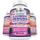 FRESH HEADTHCARE Elderberry Capsules - Tinggi Potency Black Elderberry dengan Zinc & Vitamin C - Premium 3 - 1 Ammune Dukung Vitamin untuk Dewasa