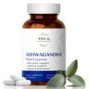 TIVA Ashwagandha Capsules 650mg dengan Black Pepper Extract - Dukungan Alam untuk Stress, Metabolisme, Immune Fungsi & Mood - Vegan, Non-GMO, Buruh-Diuji - 60 Herbal Capsules
