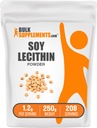 BulkSuplements.com Soy Leethin Powder - Lecithin Suplement, Nutronation Grade - Gluten Free, 1.2g per Serving, 250g (8.8 oz) (Paket 1)