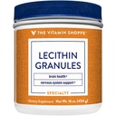 The Vitamin Shoppe Lecipin Granules - Kombinasi Alam dari Acids Gendut untuk Mendukung Fungsi Otak & Nerve, 100% Soy Based, Sekali Harian (16 Ounces Powder)