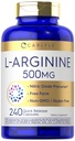 Carlyle L-Arginine 500 mg Capsules 124; 240 Count 124; Nitric Oxid Pleresor 124; Form Bebas Amino Acid 124; Non-GMO & Gluten Free Suplemen