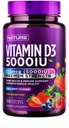 Dibangun oleh Nature Chewable Vitamin D3 5000 IU - Vitamin D Suplemen Chews - Sugar Free & Natural Berry Flavor - 60 tablet