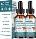 (2 Paket) Glucosamin Chondroitin MSM Liquid Drops - Ekstra Kekuatan Support Bersama Elderberry, Boswelia, Bromelain, Acid Hyaluronic - Antioksidant Immune Dukungan untuk Dewasa, Pria & Perempuan
