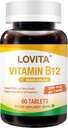 Lovita Vitamin B12 1000 mcg (B12 Vitamin sebagai Cyanocobalamin), Timed Rilis B12, Vegan-Friendly, Supports Nervous System, 60 Vegetarian Tablet (2 Pasokan Bulan)