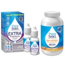 TheraTears 1200 mg Omega 3 Supplemen untuk Nultrition Eye, Organik Flaxseed Triglyceride Fish Oil dan Vitamin E, 180 Count dengan Thera Tears Eye Drops for Dry Eyes, 0.5 Fl Oz, 15 Ml, 2 Pack