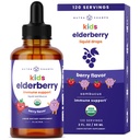 NutraChamps Black Elderberry untuk Kings Liquid Drops, 10: 1 Ekstrak Sambucus Elderberry Syrup untuk Anak-Anak, Sugar- Free Europe Elderberry Drops Berry Flavor, Immune Dukungan, 4 Bulan Suppply