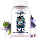 Gummies Tambahan GABA 500mg: Dimasak GABA L-Theanine Gummies untuk Anak Dewasa Non Melonasin Ter Mind dengan 5- HTP untuk Stress Relief Zzz Lebih Baik Sugar Free Grape Flavor 60CT