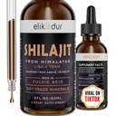 Shilajit Resin Organic Liquid Suplemen, Shilajit Hilayan Organik, Vitamin Liquid untuk Perempuan dan Pria, 85 + Trace Minerals, Alternatif untuk Resin & Capsules, Energi & Imune Fungsi, Vegan, 60 ml