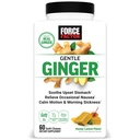 FORCE FacTOR Gentle Ginger Chews for Nausea Relief, Motion Sickness, and Morning Sickness, Ginger Suplement with Vitamin B6 for Digetical Dupport, Non-GMO, Honey- Lemon Ginger Flavor, 60 Soft Chews