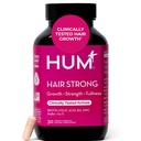 HUM Perkembangan rambut yang kuat dengan Biotin, Zinc, Vitamin B12 untuk menyokong Perkembangan Folic Acid & Vitamin B12 Vitamin untuk Pendukung Rambut Berat Perempuan dan Pria, 30 Vegan Capsules