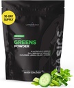 Livingood Daily Basic Greens Powder, Super Greens Drink Mix with Spirulina, Brokoli, Kale, Wheat Grass & Chlorella, Organik Vegetable Blend, Vegan, Gluten Free, Non GMO, 30 Servings