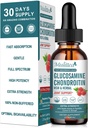 Glucosamine Chondroitin MSM Liquid Drops- w / Elderberry, Boswelia & Hyaluronic Acid- Extra Energy Support for Mobility, Flexibility & Bones, High Absorpsi, 60ml (2 fl oz)