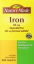 Alam Dibuat Besi 65mg, Sama dengan 325 mg Ferrous Sulfate - 300 tablet