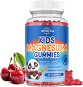 Anak-anak Magnesium Citrate Gummies - Magnesium untuk Anak-anak & Dewasa, Dukungan Kota Tenang Magnesium Tidur, Tulang & Otot Kesehatan, Relaxasi Nerve - 60 Count Cherry Flavor