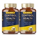 Totaria Cortisol Suplemen dengan Ashwagandha, Magnesium, Rhodiola Rosea, L Theanine, Hormone Saldo untuk Perempuan Mood, Fokus, Tidur Dukungan 120 Vegan Capsules (Pack of 2)