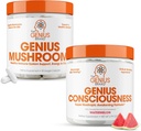 The Genius Brand - Nootropic Supplement Bundle - Jamur dan Kesadaran - Suplai Sistem Imune, Fokus, Energi dan Otak Booster