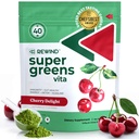 Best Tasting Super Greens Powder with 40 + Superfood - Delicious Daily Green Powder with Vitamin B12, Zinc, Vitamin C, Magnesium & Kalsium - Green Juice Superfood Mix - Cherry Flavor