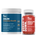 Dr. Tobias Apple Cider Vinegar Gummies & Colon Everyday Health - Daily Digetsy, Detox dan Cleanse Dukungan dengan ACV Gummies & Psyllium Husk Powder