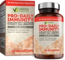 Vitamin Bounty Pro-Daily Probiotic - 10 Milyar CFU Blend, Zinc & Vitamin C untuk Kesehatan Digetical, Imune Dukung Prebioitcs dan Probilefor Women and Men - 60 Capsules