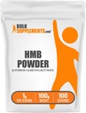 BulkSupplements.com HMB Powder - seperti Calsium HMB, Beta- Hydroxy Beta- Methylbutyrate - HMB Powder Suplemen, Gluten Free - 1g per Serving, 100g (3.5 oz) (Paket 1)