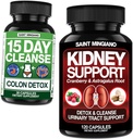 Kidney Dukung Cleanse Detox & Repair 120 Caps - Bersama dengan - 15 Hari Cleanse 124; Colon Detox dengan Laxative Natural