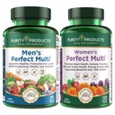 Kesucian Produk Bundle - Pria Sempurna Multi + Women Sempurna Multi - Pria - Mendukung Vitalitas Sehat, Energi + Lebih - Perempuan - Mendukung Kesehatan Lintasan Uriner, Kekebasan, Rambut Skin Nails + More
