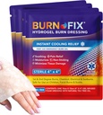 BurnFix ® - 4 Pack-Burn Gel Dressing 4 x 4 "Burn Care Cream Aid Treatment. Relief Pain Hydrogel Burn Dressing for 1, 2nd Degree Burns, Razor & Sunburns for Home, Work, Fire, EMS