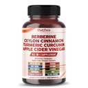 Berberine Cinnamon Apple Cider Vinegar Turmeric - Overall Wellness Support - Made in USA